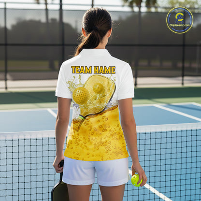 Custom Beer And Water Pickleball Paddle & Ball Jerseys Women Funny Pickleball League Shirt NYN2224