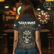 Load image into Gallery viewer, Graffiti Grunge Skull Darts Shirt For Women Custom Name &amp; Team Skull Dart Outfits Jerseys NYN3115