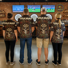 Load image into Gallery viewer, Graffiti Grunge Skull Darts Shirt For Women Custom Name &amp; Team Skull Dart Outfits Jerseys NYN3115
