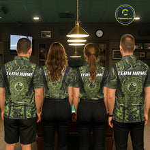 Load image into Gallery viewer, Green Camo 8 Ball Billiard Polo &amp; 1/4 Zip Shirt For Men Custom Pool Team Shirt, Billiard Clothes NYN2941