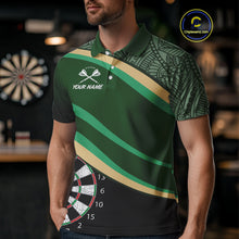 Load image into Gallery viewer, Leafy Whirl Dart Boards Darts Funny Shirt For Men - Custom Team &amp; Player Name NYN0371