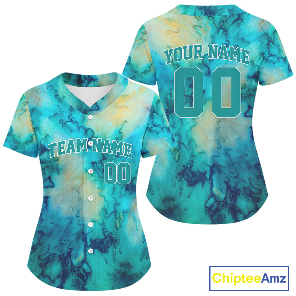 Custom Blue Women's Baseball Jersey Personalized Grunge Baseball Jersey For Newborns NYN1251