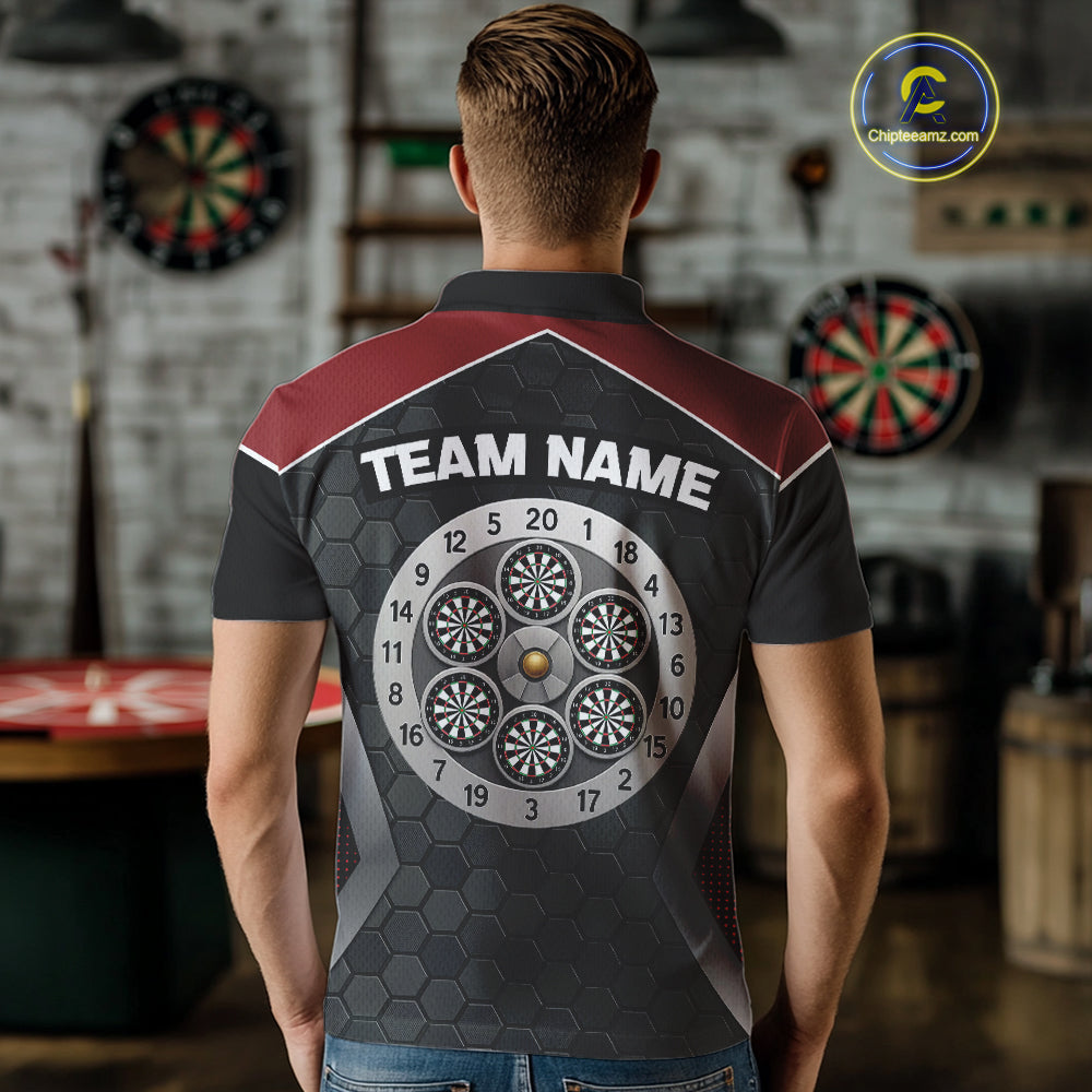 Skull Sheriff Shoots Darts Arrow Darts Shirt For Men - Customizable Name & Team NYN0400