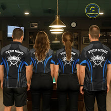 Load image into Gallery viewer, Black And Blue 8 Ball Pool Women Billiard Polo &amp; 1/4-Zip Shirt Custom Pool Team Billiard Shirts NYN2401