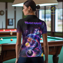 Load image into Gallery viewer, Funny Dolphin Rainbow Galaxy Pool Ball Billiard Shirt For Women Personalized Billiard Team Apparel NYN2637
