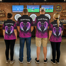 Load image into Gallery viewer, Blue &amp; Pink Tie Dye Grunge Darts 1/4-Zip Shirts For Women Custom Wings Dartboard Team Jerseys NYN2447