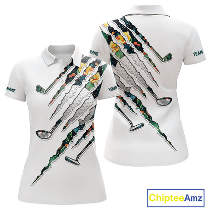 Cactus Pattern Golf Polo Shirt For Womens Custom Cactus Golf Team Shirt, Golfer Gifts NYN2855