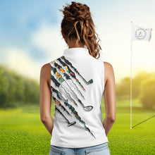 Load image into Gallery viewer, Cactus Pattern Golf Sleeveless Polo Shirt For Womens Custom Cactus Golf Team Shirt, Golfer Gifts NYN2855