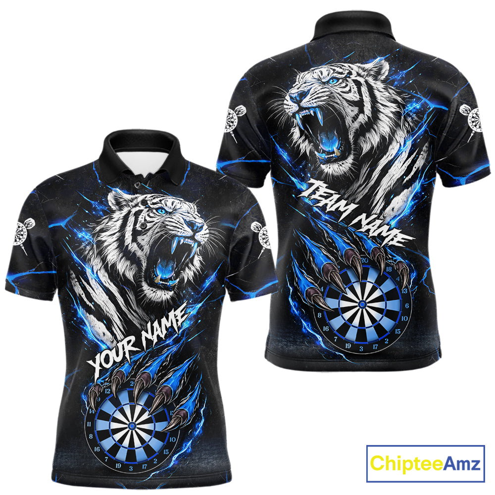 Custom Blue Claws Tiger Dart Shirts For Men Thunder Tiger Dart Team Shirt Darter Clothing Outfits NYN2887