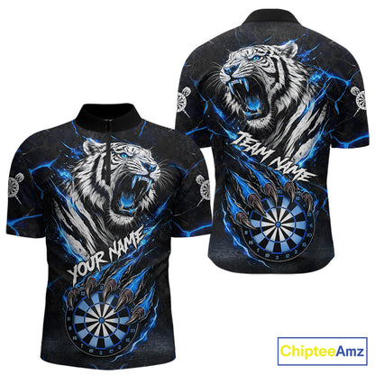 Custom Blue Claws Tiger Dart Shirts For Men Thunder Tiger Dart Team Shirt Darter Clothing Outfits NYN2887