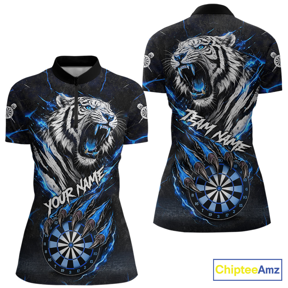 Custom Blue Claws Tiger Dart Shirts For Women Thunder Tiger Dart Team Shirt Darter Clothing Outfits NYN2887