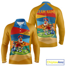 Load image into Gallery viewer, Colorful Rooster Mens Golf Polo Shirts Personalized Funny Golf Ball Shirts, Golf Gifts For Men NYN3098