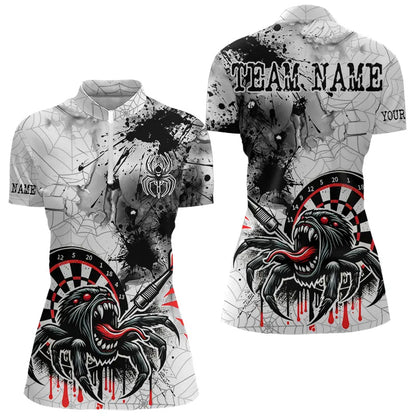 Personalized Dripping Black And Red Spider Dart Shirts For Women, Custom Dart Jerseys NYN0009