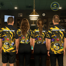 Load image into Gallery viewer, Yellow Tornado Yin Yang Ball Mens Billiard Pool Shirts Custom 8 Ball And 9 Ball Billiard Team Jersey NYN3303