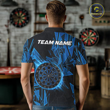 Load image into Gallery viewer, Blue Broken Glass Dartboard Lightning Dart Shirt Custom Dart Jersey For Men, Gifts For Dart Players NYN3335