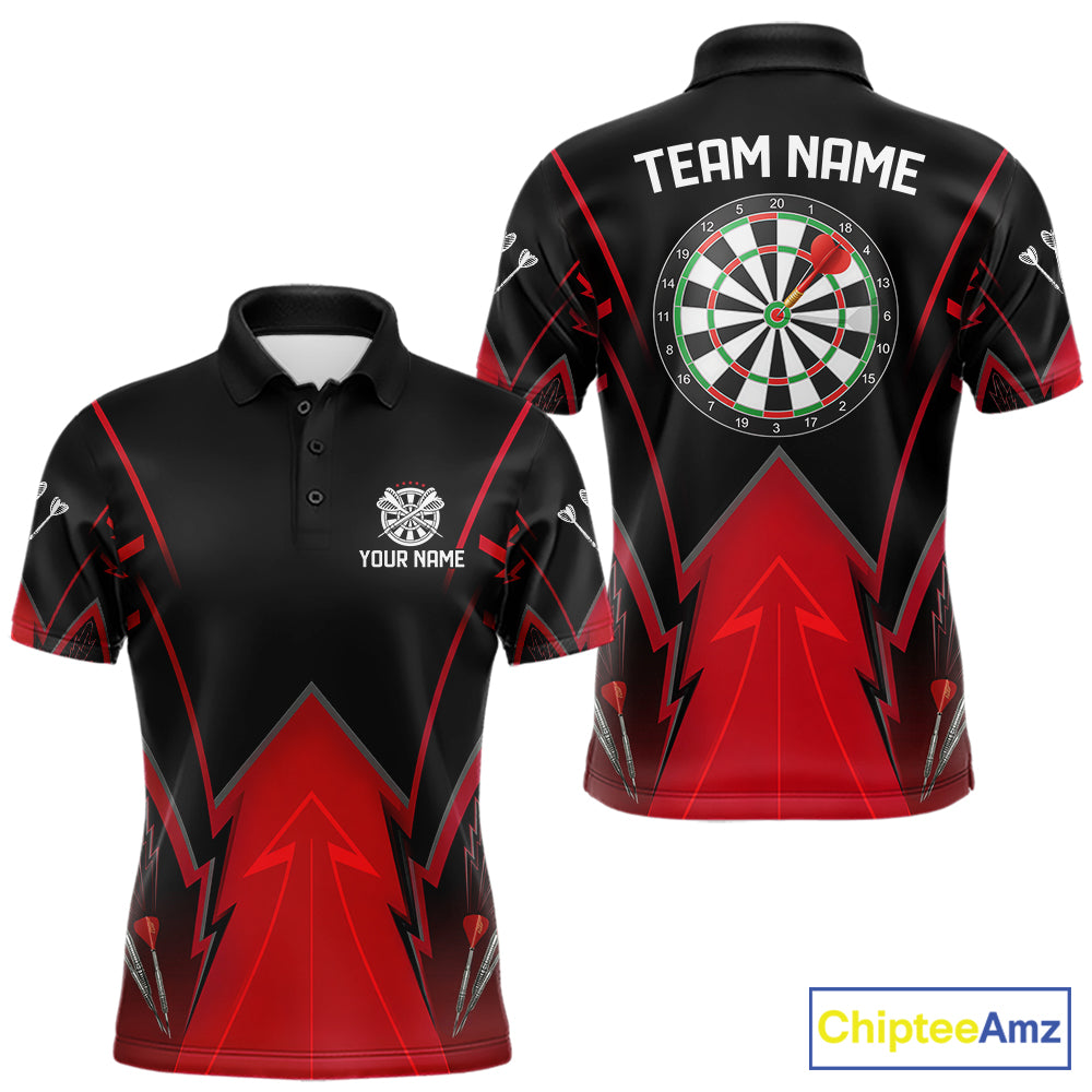 Personalized Blue Dartboard & Arrow Darts Polo & 1/4-Zip Shirt For Men Dart Team Jerseys NYN2945
