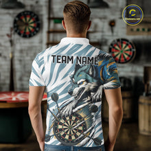 Load image into Gallery viewer, Personalized Cracked Darts Polo &amp; Quarter Zip Shirt Custom Funny Wolf Claws Darts Attire For Men NYN2950
