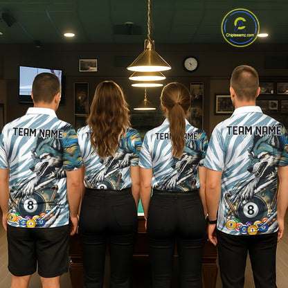 Personalized Wolf Claws 8 Ball Billiard Pool Shirt Custom Funny Billiard 3D Team Attire For Women NYN2951