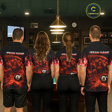 Load image into Gallery viewer, Custom Red Flaming Grim Reaper 8 Ball Billiard Pool Shirts For Men Bowling Polo &amp; 1/4-Zip Jersey NYN2775