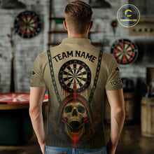 Load image into Gallery viewer, Custom Red Dripping Skull Halloween Dart Polo Shirt For Men Hallow's Eve Dart Team Jersey NYN1456