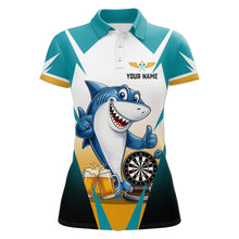 Load image into Gallery viewer, Custom Funny Shark And Cheer Beers Darts Polo &amp; 1/4-Zip For Women Colorful Outfit Dart Team Attire NYN2904