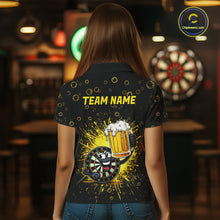 Load image into Gallery viewer, Funny Dartboard Cheer Beer Darts Team Shirt For Women Personalized Dart Polo Jerseys NYN2574