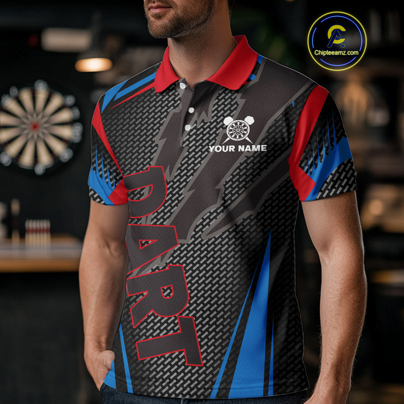 US Flag Eagle Multi Color Men's Dart Shirt - Custom Team Name For Darts Jersey NYN0452
