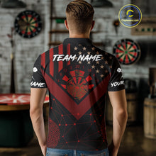 Load image into Gallery viewer, It's In My DNA Custom Red Dinosaur Dart Polo Shirt For Men US Flag Dart Jerseys NYN1365