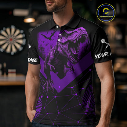 It's In My DNA Custom Purple Grunge Dart Polo Shirt For Men US Flag Dart Jerseys NYN1367