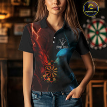 Load image into Gallery viewer, Goat &amp; Bear Dartboard Women's Darts Polo Shirt - Custom Name For Darts Jersey NYN0758