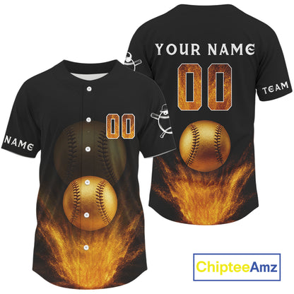 Baseball Jersey For Men Personalized Gold Baseball Shirt, Youth Baseball Jerseys NYN1117