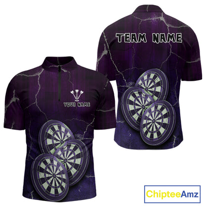 Triple Dartboards Custom Grunge Darts Team Shirt For Men | Opt3 - Blue Purple NYN0680