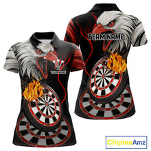 Load image into Gallery viewer, Eagle &amp; Red Crack Darts Custom Funny Dart Polo Shirts For Women, Dart Team Jerseys NYN0798