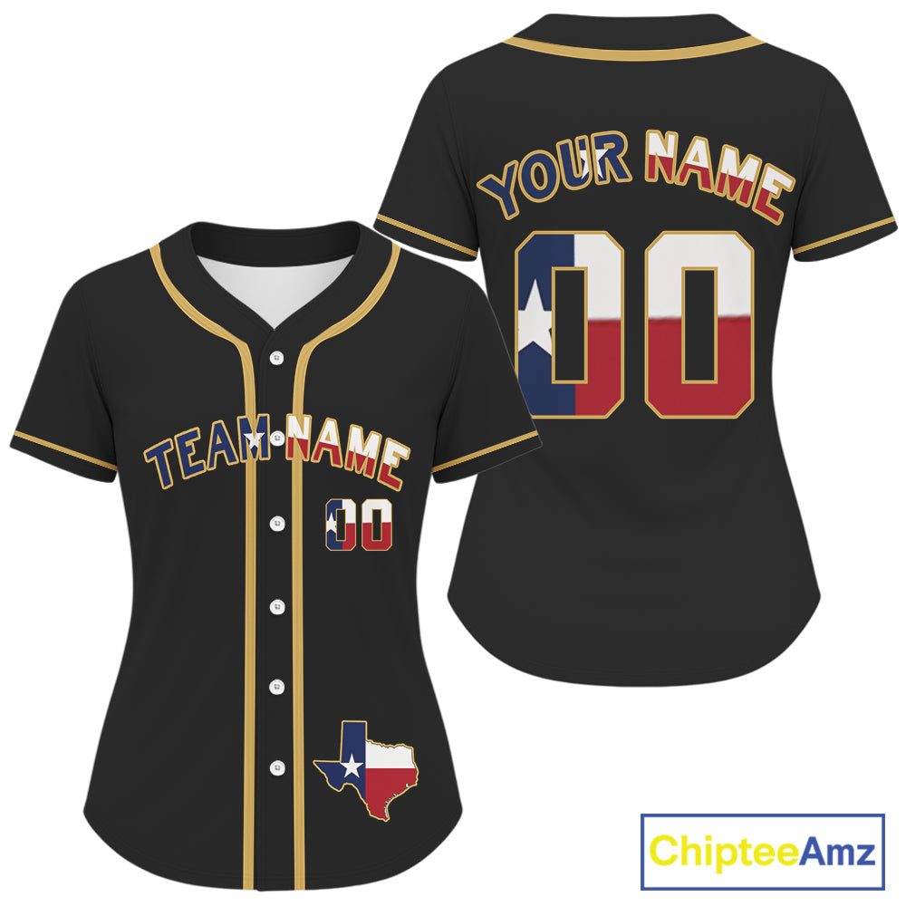 Custom Texas Flag Patriotic Baseball Jersey For Men Youth Baseball Patriotic Shirt NYN0890