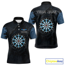Load image into Gallery viewer, Dark Spiral Web Dartboards Men's Darts Team Shirt - Custom Name For Darts Jersey NYN0496