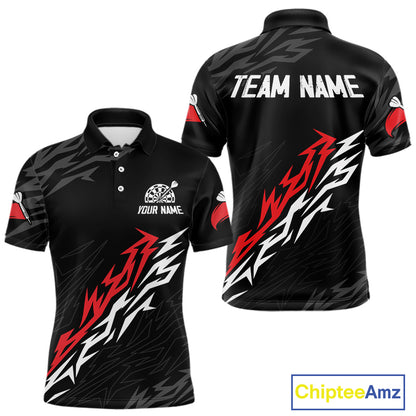 Men's Custom Dart Shirts With Red - White Streaks And Dartboard, Team Jerseys NYN0250