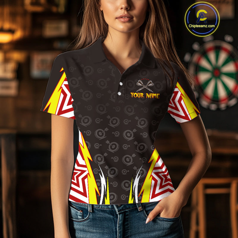 Multicolor Dartboard Darts Shirt For Women - Custom Team & Name For Darts Jersey NYN0527