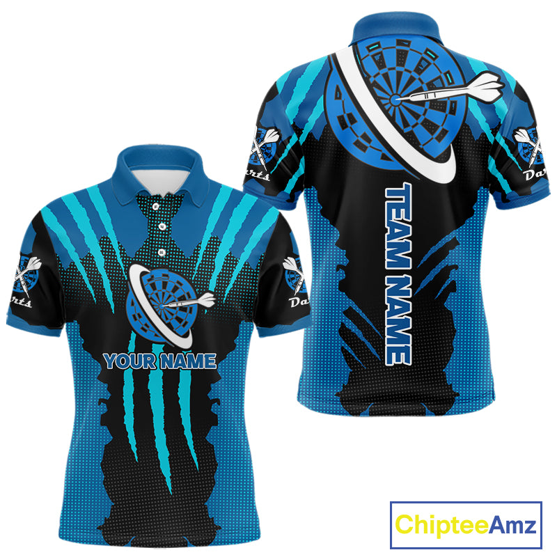 Blue Darts Shirt With Claw Mark Design – Custom Team & Name Shirt For Women NYN0340