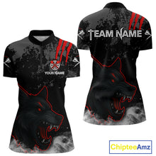 Load image into Gallery viewer, Black Darts Wolf Shirt Grunge Pattern For Women - Custom Team &amp; Player Name NYN0353