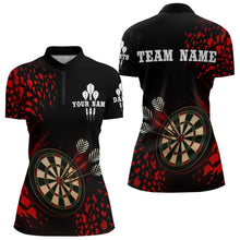 Load image into Gallery viewer, Women's Custom Dart Shirt - 3D Dartboard With Red Geometric Shards, Dart Team Jersey NYN0248