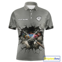 Load image into Gallery viewer, Funny Tornado Grey Billiard Ball Shirt For Men Personalized Thunder 8 Ball Pool Team Jersey NYN2985