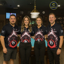 Load image into Gallery viewer, Custom Horror Wolfs Black Red Smokes Pool 8 Ball Men's Billiard Team Shirt Billiard Attire NYN2668
