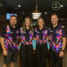 Load image into Gallery viewer, Personalized Colorful Paint Billiard Ball Shirt For Women Custom Billiard Pool Team Jersey NYN3225