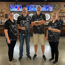 Load image into Gallery viewer, Grey Grim Reaper Smoke Dartboard Custom Grunge Women Darts Polo Shirt Darts Team Jersey NYN2718