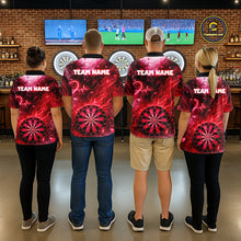 Load image into Gallery viewer, Heart Beat Red Grunge Flame Dartboard Women Darts Valentine Shirt Custom Dart 1/4-Zip Couple Gifts NYN2535