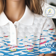 Load image into Gallery viewer, Flamingo Golf Clothing Waving Summer Golf Shirt Women Custom Floral Golf Polo, Best Golf Gifts NYN2937