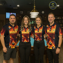 Load image into Gallery viewer, Fire Flame Ball 8 Billiard Pool Jerseys For Women Custom Ball 8 &amp; Cue Billiard Team Jersey NYN2318
