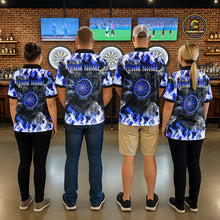 Load image into Gallery viewer, Blue Flaming Tiger Women Dart 1/4-Zip Shirts Personalized Name &amp; Team Fire Flame Dart Jerseys NYN2103