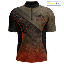 Load image into Gallery viewer, Funny Dartboard Cowboy Darts Polo &amp; 1/4-Zip Shirts For Men Custom Grunge Brown Darts Team Jerseys NYN3079