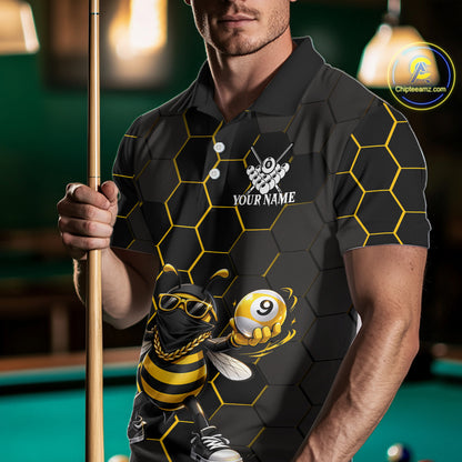 Hexagon Funny Thief-Bee 8 Ball And 9 Ball Men Billiard Pool Jersey Custom Billiard Team Appeal NYN2760